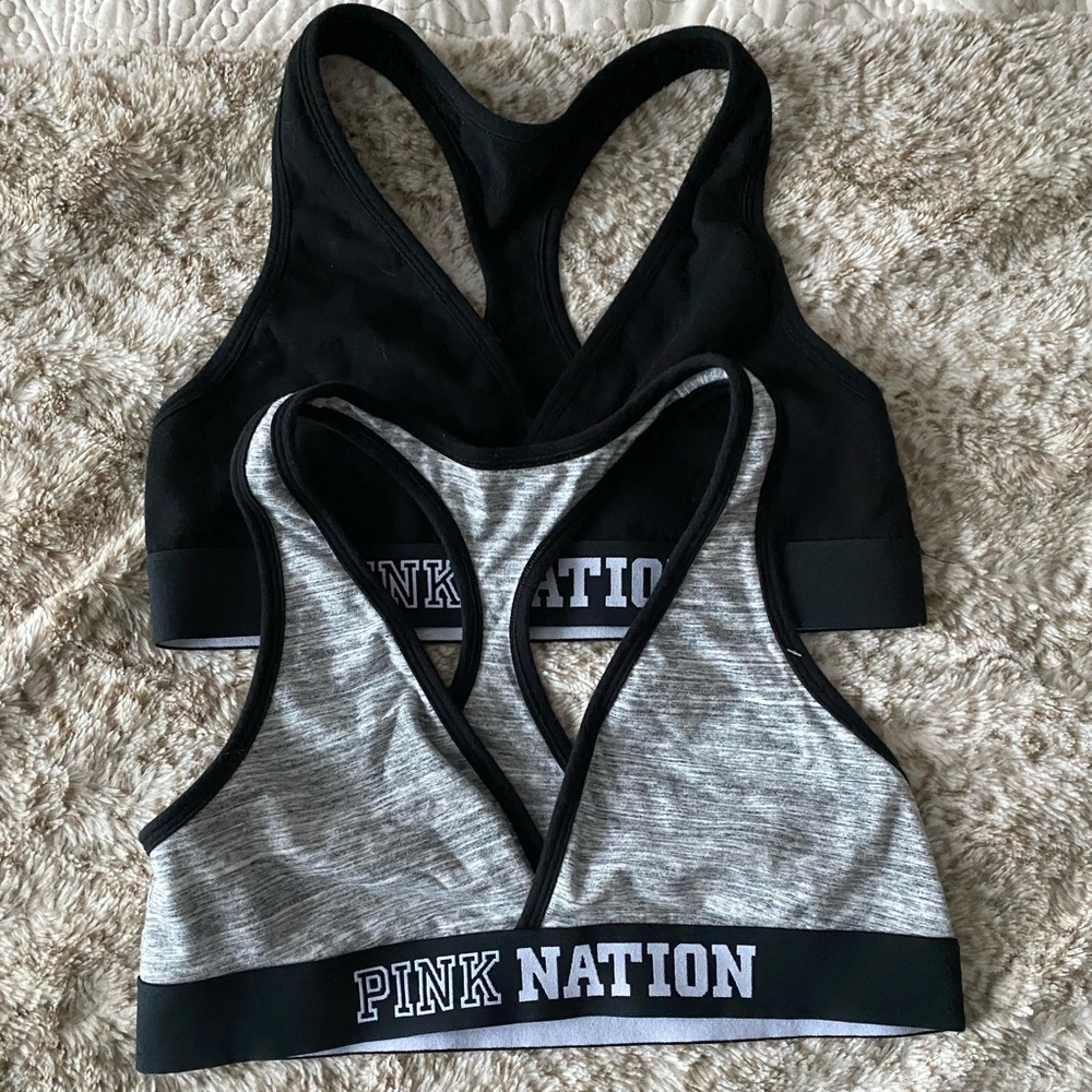 Victoria’s Secret PINK crossover front racer back sporty bralette set size M
